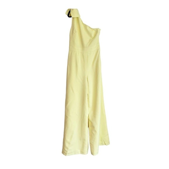 House of CB Courvel Lemon One Shoulder Jumpsuit Size S NWT - Picture 7 of 9